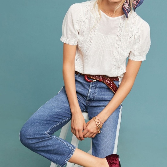 Anthropologie Tops - Anthropologie Embroidered Blouse